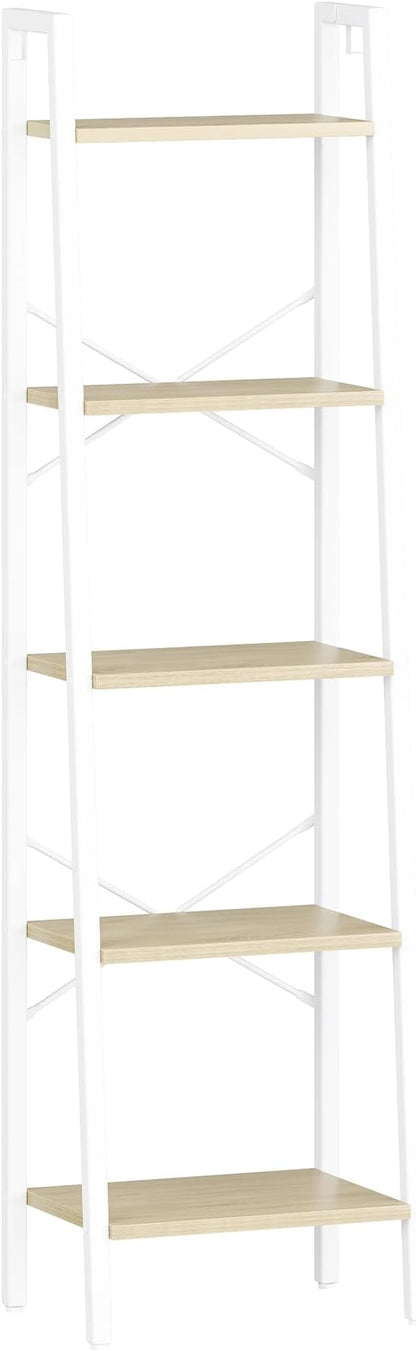 Hzuaneri Ladder Shelf, Bookshelf Bookcase, Freestanding Corner Storage Shelve - Image 9