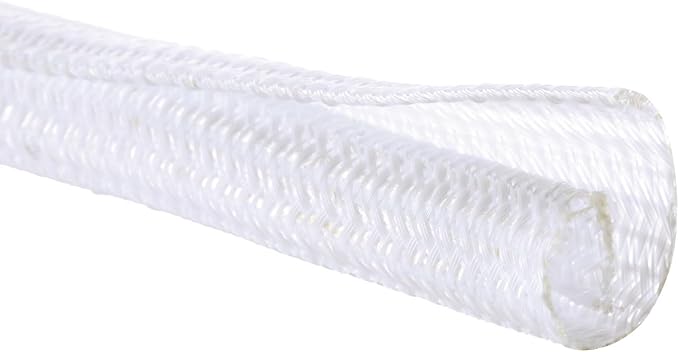 QCSIW 25ft 1 Inch White Cable Sleeve – Split Wire Loom Tubing Cord Protector – by QCSIW