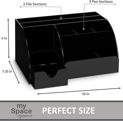 My Space Organizers Black Desk Organizer - Image 6