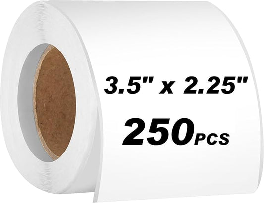 250pcs 3.5 x 2.25 Inch Blank Name Tag Stickers by AUXMOTEC