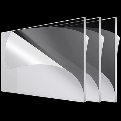 Roowest 3 Pcs 24'' x 36'', 1/8 Inch Thick Clear Acrylic Sheet Panels by Roowest