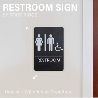 Men's/Women's Restroom Sign for Handicap Accessible Restroom ADA-Compliant - Image 4
