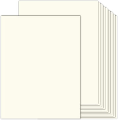 100 Sheets Cream Cardstock 8.5 x 11 Ivory Paper, Goefun Off White Card Stock by Goefun