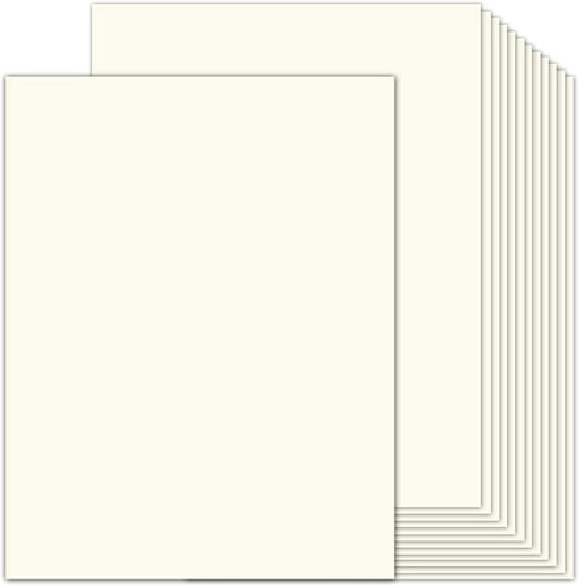 100 Sheets Cream Cardstock 8.5 x 11 Ivory Paper, Goefun Off White Card Stock by Goefun