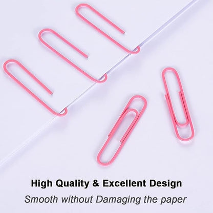 Vinaco Paper Clips Pink, Durable & Rustproof, Coated Paper Clip Great - Image 3