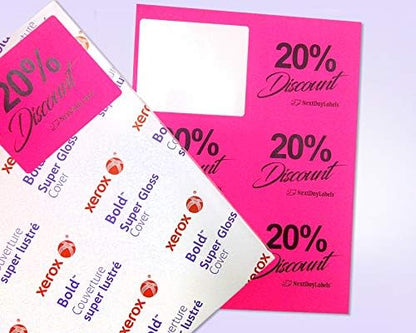 8-1/2 x 11 Neon Color High Light Fluorescent Labels - Image 3