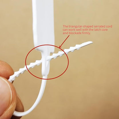 100pcs Reusable Blank Plastic Tags Ties Key Tags 1.45"*2.48" Serrated Tension - Image 5