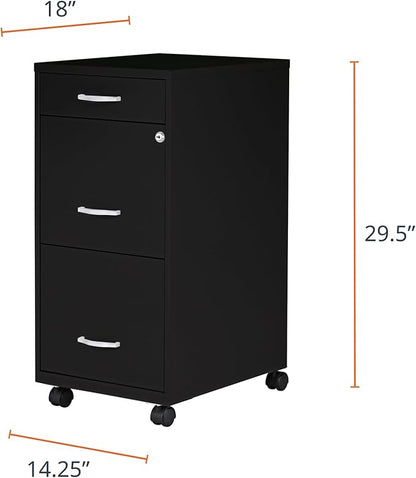 Lorell LYS SOHO Box/File/File 3-Drawer Mobile File Cabinet - Image 3