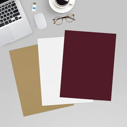 LUXPaper 8.5" x 11" Cardstock | Letter Size | Burgundy Linen | 100lb. Cover | - Image 2