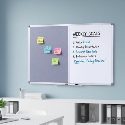 DexBoard 36 x24 inch Cork & Dry Erase Combo Board - Image 5