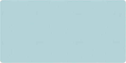 Bloss Light Blue Desk Mat, Large Mouse Pad, Leather Desk Blotter, Waterproof by Bloss