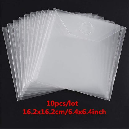 10PCS Large Stamp & Dies Storage Pockets Transparent Plastic Seal Bags Storage - Image 3