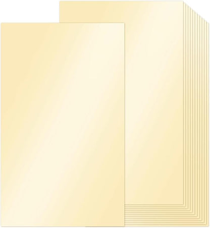 Cream Shimmer Cardstock Legal Paper 8.5x14, Goefun Light Gold Pearlescent Thick by Goefun