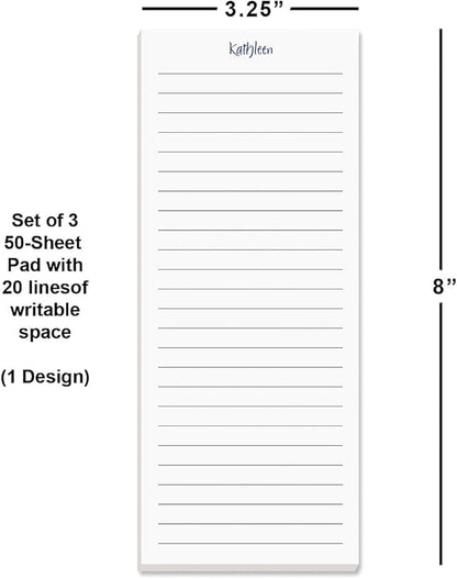 Current Elegant Lined Personalized Notepads – Set of 3, 50-Sheet Pads, 3 1/4 x - Image 2