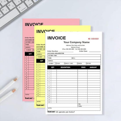 Personalized Invoice Book Custom 2 Part/3 Part Receipt Book Quote Estimate - Image 5