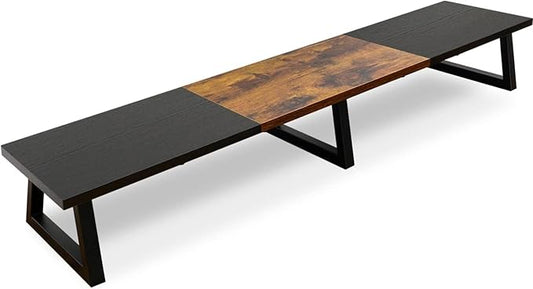 TEAMIX 42 inch Large Dual Monitor Riser, Extra Long Monitor Stand Riser by TEAMIX