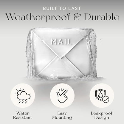 NACH Mailboxes for Outside Wall Mount, Waterproof Mailboxes for Outside - Image 4