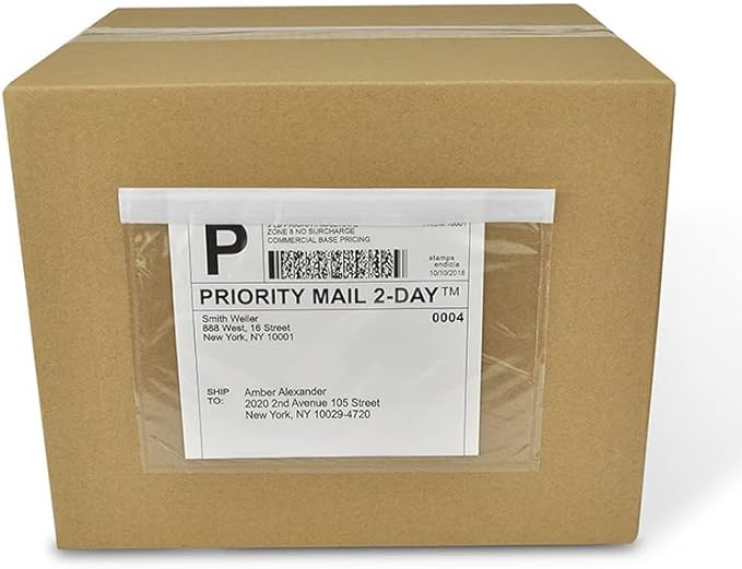BEUYI Clear 7.5'' x 5.5'' Packing List Envelopes, Shipping Label Pouches/Sleeves - Image 4