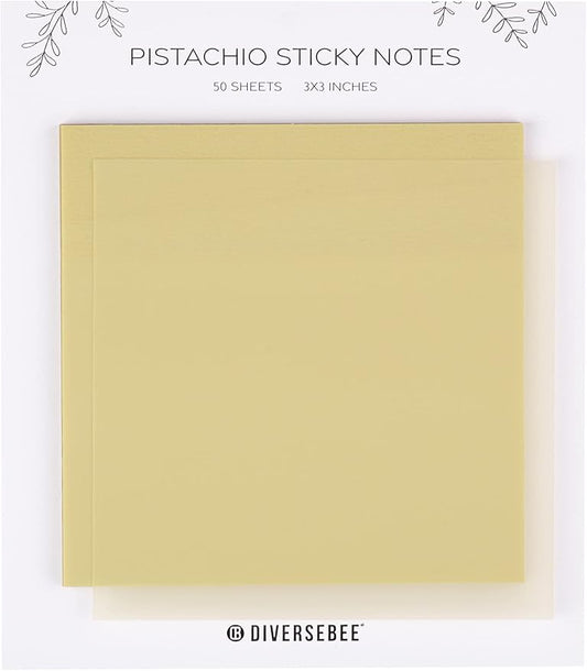 DiverseBee 50 Sheets Pastel Transparent Sticky Notes, 3x3” Clear Sticky Tabs by DiverseBee