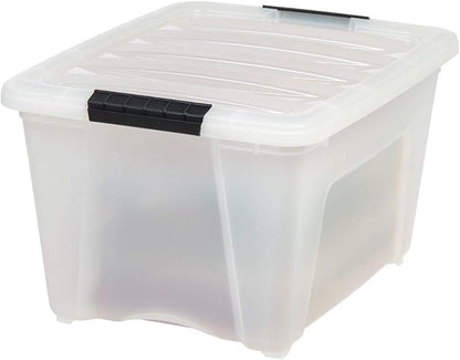 IRIS USA 32 Qt Stackable Plastic Storage Bins - Image 4