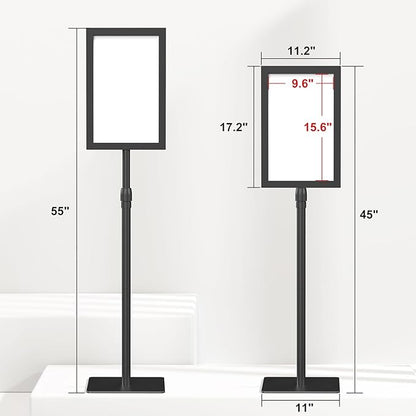 Relx Standing Sign Holder 11 x 17, Adjustable Pedestal Sign Stand, Double-sided - Image 3