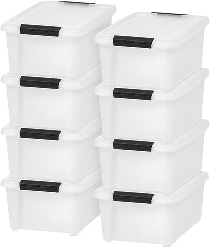IRIS USA 13.5 Qt Stackable Plastic Storage Bins by IRISUSA