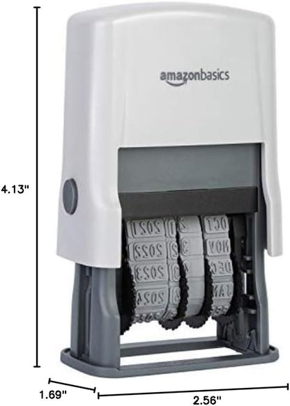 Amazon Basics Self-Inking Date Stamp, Rectangular, 2.56" x 1.69" x 4.13" - Image 7