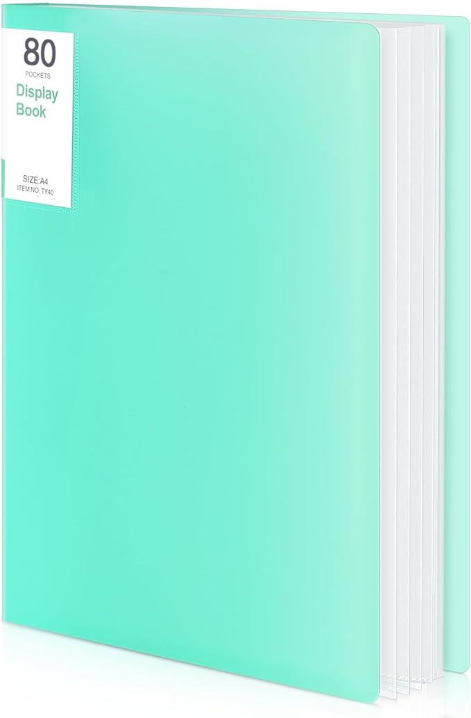 Phyxin Portfolio Binder, 80-Pocket Portfolio Folder 8.5" x 11", Displaying 160 by Phyxin