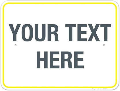 Personalized Custom Customize for Office, Delivery Yellow Sign, 18x24 Inches by SigoSigns