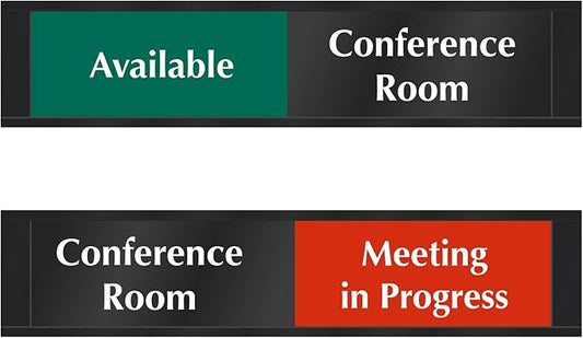 SmartSign Conference Room Door Sign Meeting In Progress/Available Door Slider by SmartSign