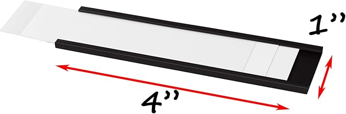 Realth C Channel Magnetic Label Holders 50 Pack 1'' x 4'' - Image 2