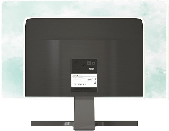 Baocicco Abstract Watercolor Waterproof Computer Monitor Cover 22, 25 Inch Cyan - Image 5