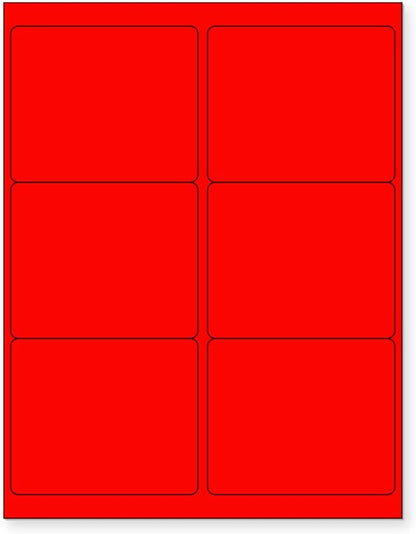 NextDayLabels - 8-1/2 x 11 Neon Color High Light Fluorescent Labels by NextDayLabels