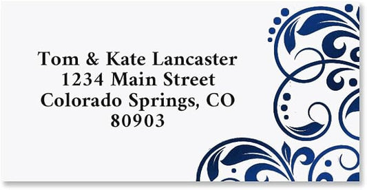 Colorful Images Imperial Blue Foil Metallic Return Address Mailing Labels by ColorfulImages