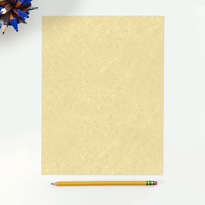 LUXPaper 8.5" x 11" Paper | Letter Size | Gold Parchment | 60lb. Text | 50 Qty - Image 3