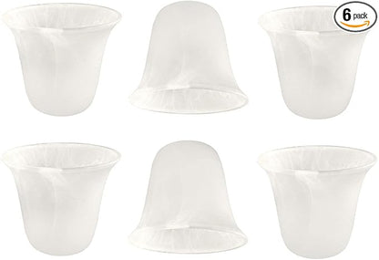 Eumyviv Bell Shaped Alabaster Glass Lamp Shade Replacement by Eumyviv