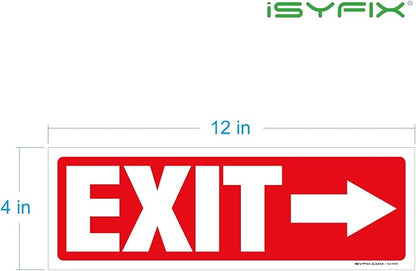 iSYFIX Exit Signs Stickers 6 Pack 12x4 Inch - Image 8