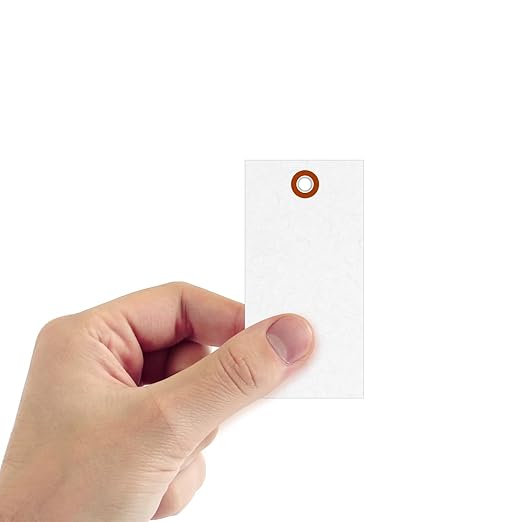 SmartSign 4.25 x 2.125 inch “White” Blank Tyvek Shipping Tags - Image 2