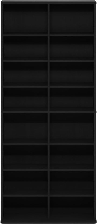 Furinno Jaya DVD Shelf, 16-Shelf Wide CD Rack, Media Shelf - Image 6