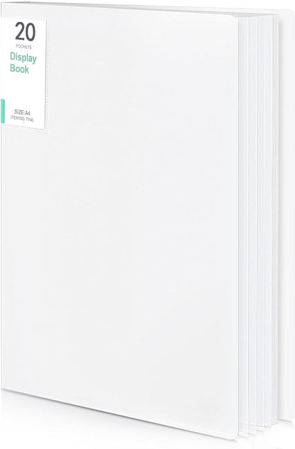 Phyxin 20-Pocket Portfolio Binder Organizer, Binder Sheet Protectors 8.5" x 11" by Phyxin