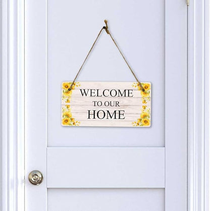 Signs ByLITA Sunflower Corners Rustic Wood Personalized Hanging Wall or Door - Image 6