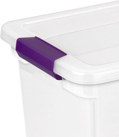 Sterilite 12-Pack 27 Quart ClearView Latch Box, Stackable Organizer Bins - Image 7