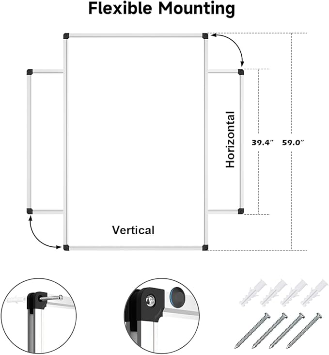 XBoard Large Magnetic Whiteboard 60 x 40 Inch, Dry Erase Board - Image 3