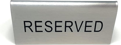 Metal Magery Reserved Table Signs Stainless Steel Metal Table Tent Sign - Image 5