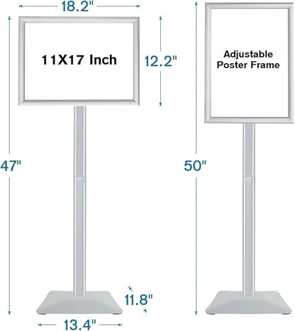 Golemas Sign Stand for Display, 11lbs Integrated Rod Heavy Duty Pedestal Floor - Image 6