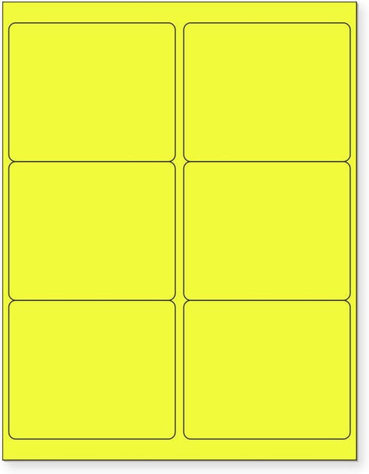 8-1/2 x 11 Neon Color High Light Fluorescent Labels by NextDayLabels