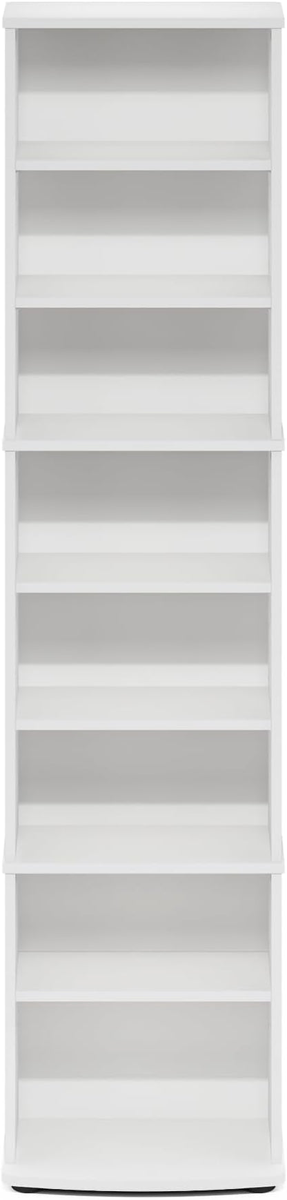 Furinno Jaya DVD Shelf, 8-Tier Tall Narrow CD Rack, Media Shelf - Image 6
