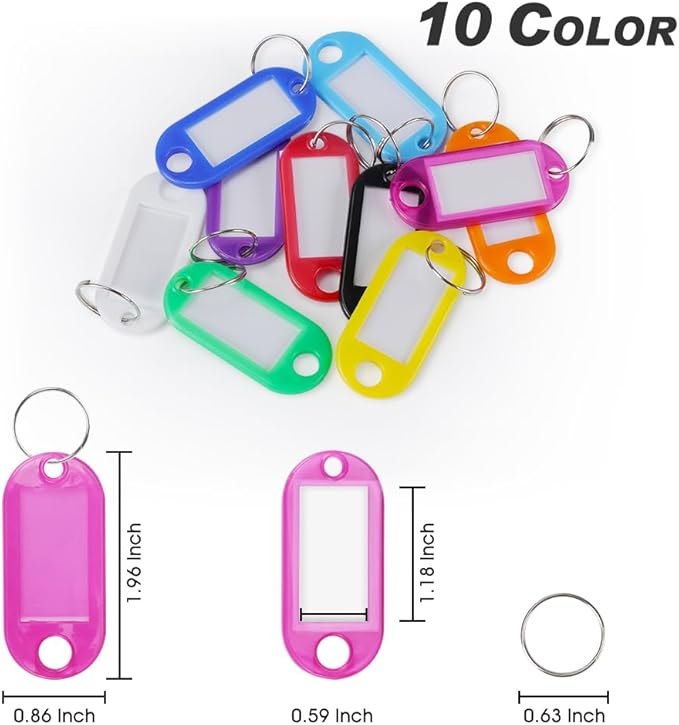 Key Labels, Key Tags, 30 Pack Plastic Key Tags - Image 2