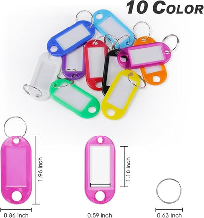 Key Tags, Key Labels, 10 Pack Plastic Key Tags - Image 2