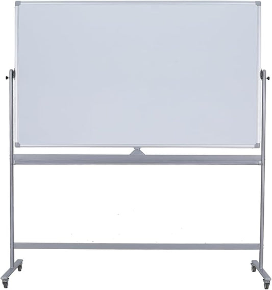 DexBoard Double-Sided 72" x 48" Mobile Whiteboard, Extra Large Rolling Magnetic by DexBoard